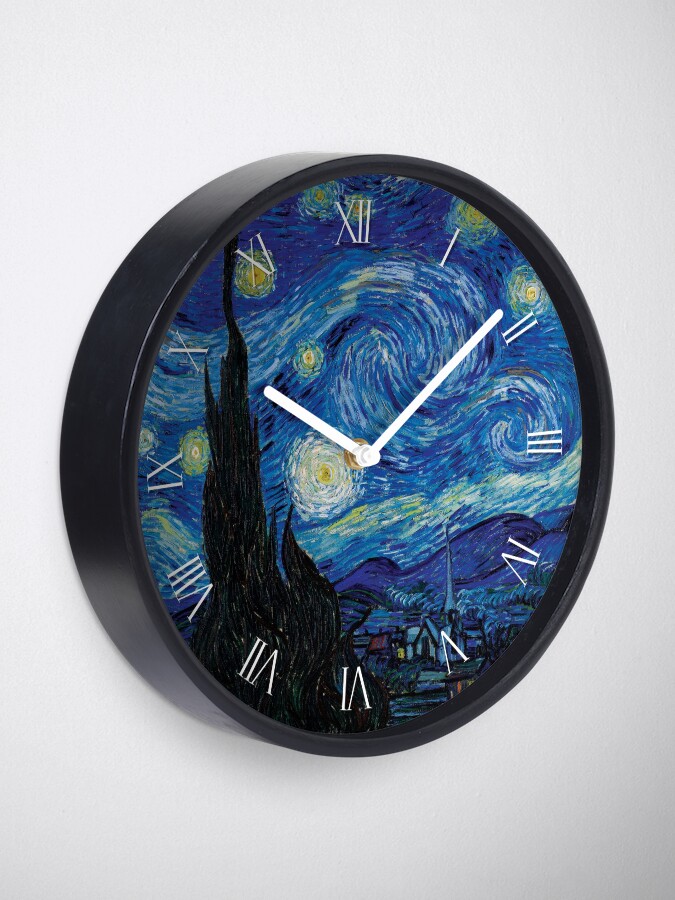 Alternate view of Vincent Van Gogh - Starry Night Clock