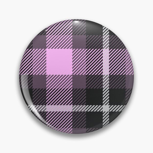 Item preview, Black Twill Plaid Tartan Pretty Pale Pastel Pink designed and sold by GrumpyBoobsArt.
