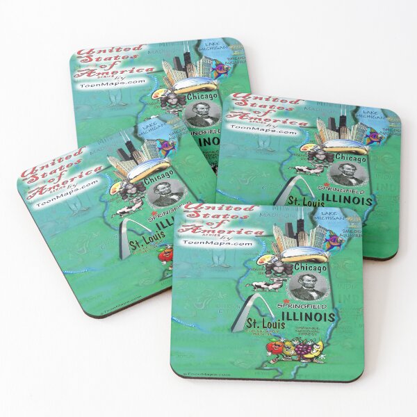 Item preview, Illinois Fun Map designed and sold by Kevin Middleton.
