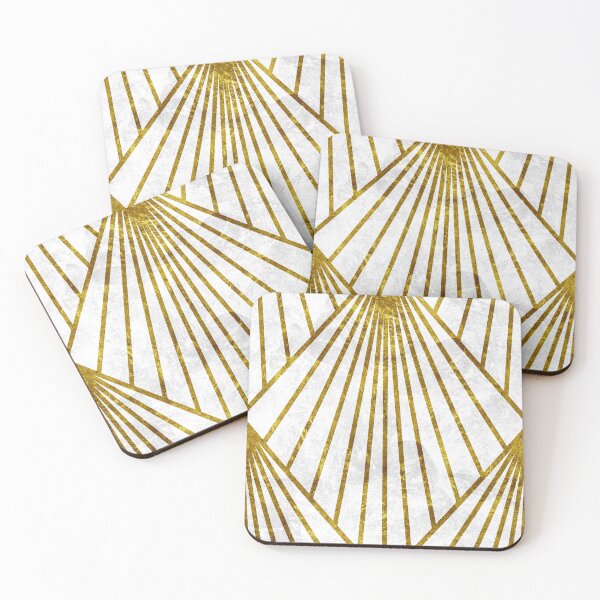 Item preview, Art deco gold and white designed and sold by Gaia Marfurt.