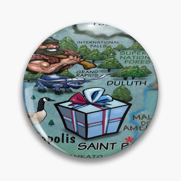 Item preview, Minnesota Fun Map designed and sold by Kevin Middleton.