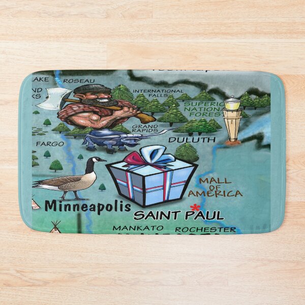 Item preview, Minnesota Fun Map designed and sold by Kevin Middleton.