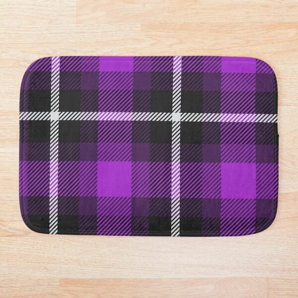 Item preview, Black Twill Plaid Tartan Poppin' Purple designed and sold by GrumpyBoobsArt.