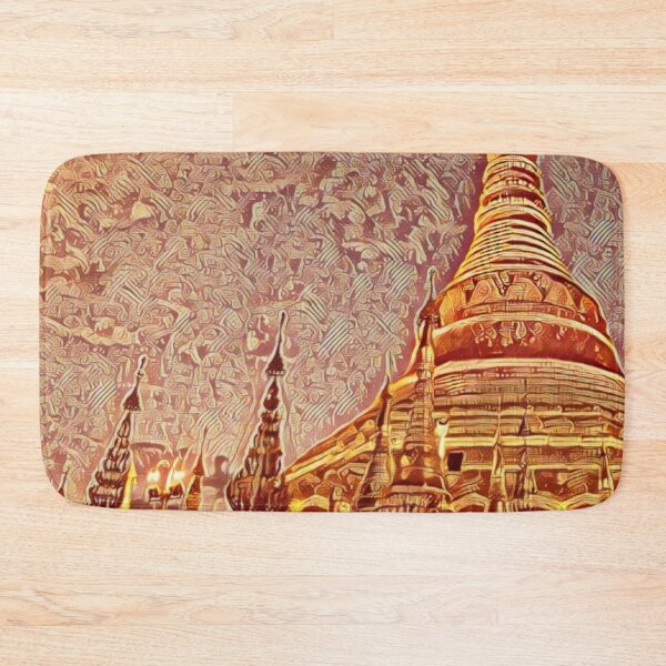 Item preview, Myanmar Shwedagon Pagoda Illustration Red Fallacy Style designed and sold by D4li98.