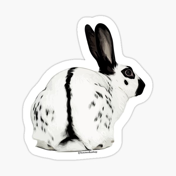 Item preview, English Spot Bunny Sticker designed and sold by KaymediaDesign.
