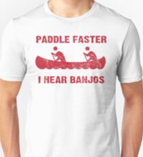 Paddle Faster I Hear Banjos - Vintage Red Unisex T-Shirt