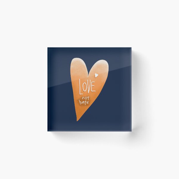 Item preview, Love Not Hate Heart designed and sold by VicEllisArt.