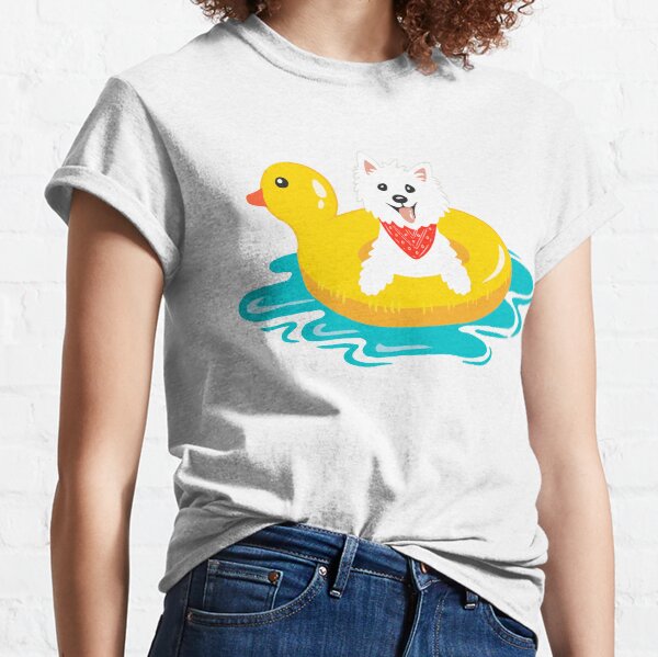 Westie puppy at sea Classic T-Shirt