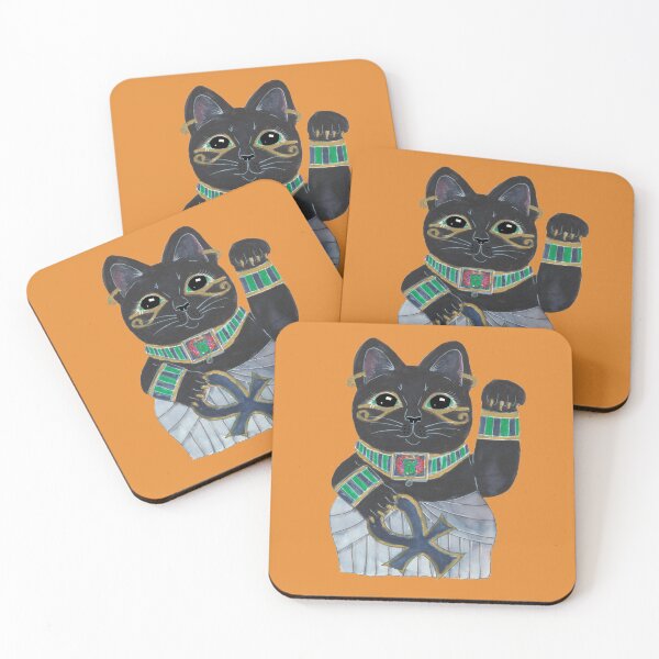 Item preview, Egyptian Lucky Black Cat artwork designed and sold by Jennifer Stedman.