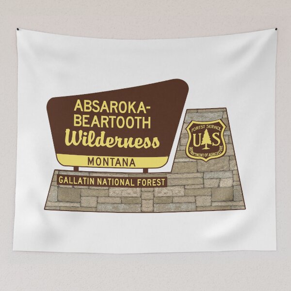 Item preview, Absaroka Beartooth Wilderness Gallatin National Forest Montana Sign designed and sold by DESTINATIONS DECAL.