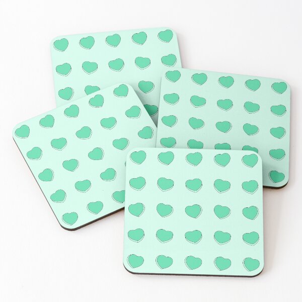 Item preview, Mini pastel candy hearts green designed and sold by OkihanaShop.