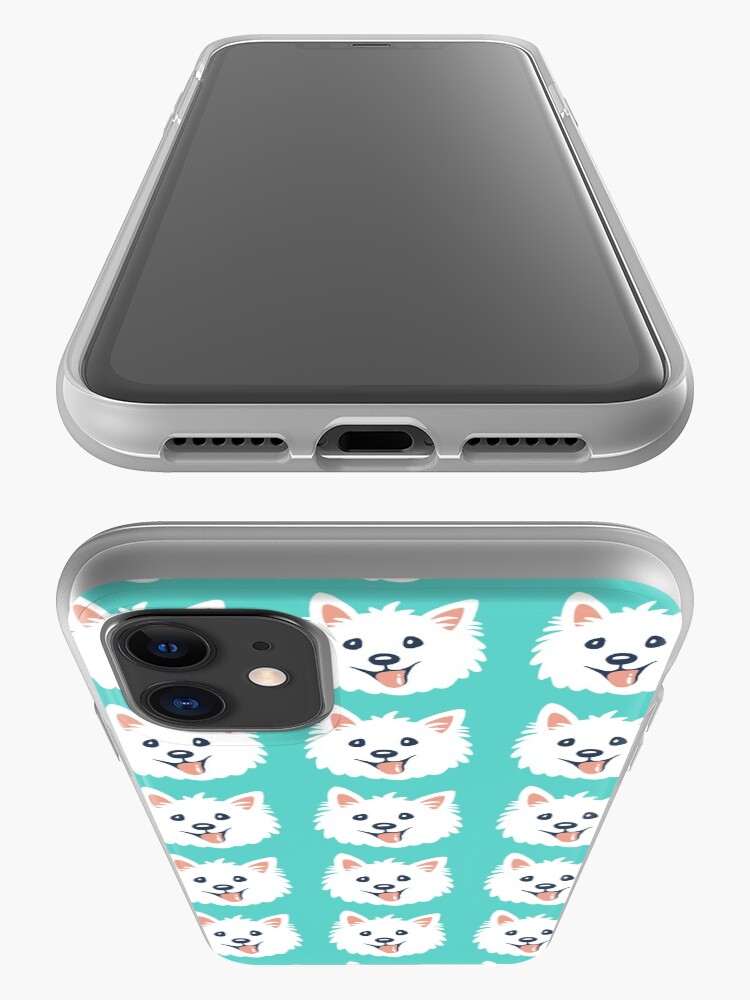 Thumbnail 3 of 5, iPhone Case, Westie Puppy Pattern designed and sold by Miruna Illustration.