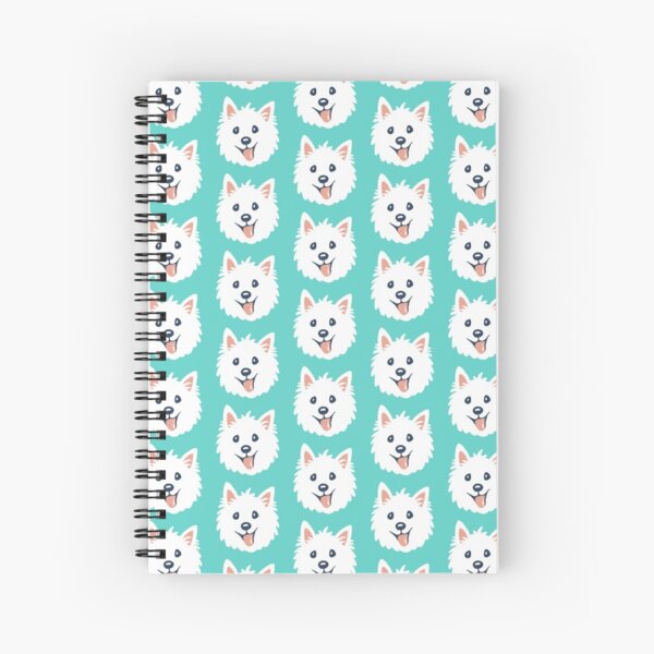 Westie Puppy Pattern Spiral Notebook