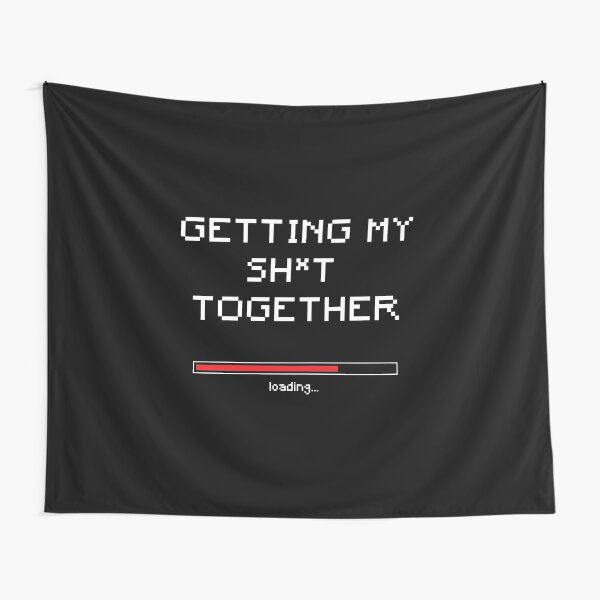 Vista previa del artículo con la obra «Poniendo mi mierda juntos Minecraft carga broma geek divertida», diseñado y vendido por Si-Weiya.