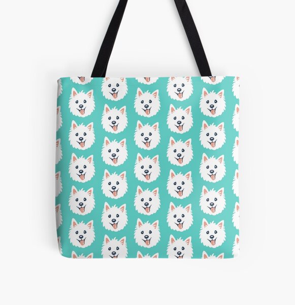 Westie Puppy Pattern All Over Print Tote Bag
