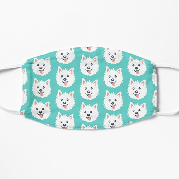 Westie Puppy Pattern Flat Mask