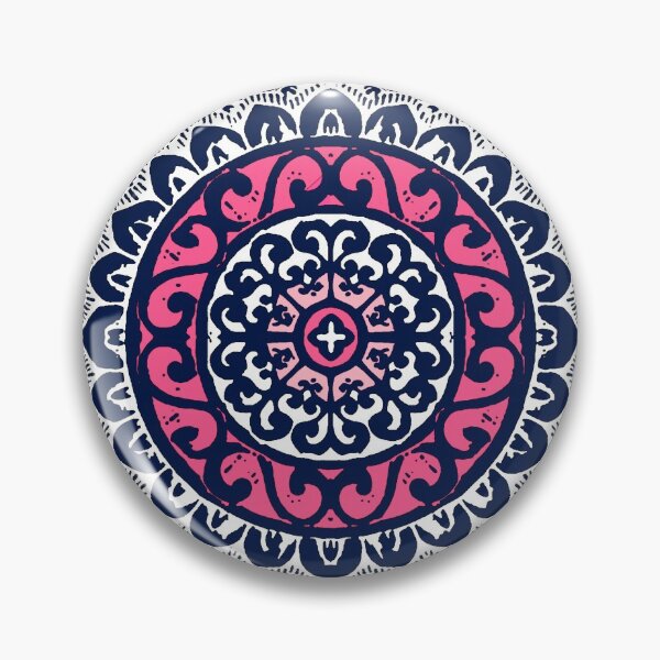 Item preview, Soutwestern Sun Mandala, Fuchsia, Navy designed and sold by Marymarice.