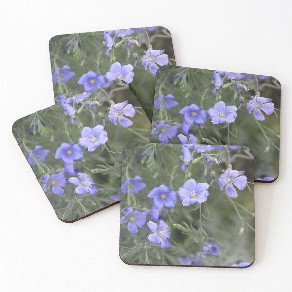 Item preview, Purple linum meadow flower blossom designed and sold by EstelleRossetti.