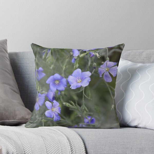 Item preview, Purple linum meadow flower blossom designed and sold by EstelleRossetti.