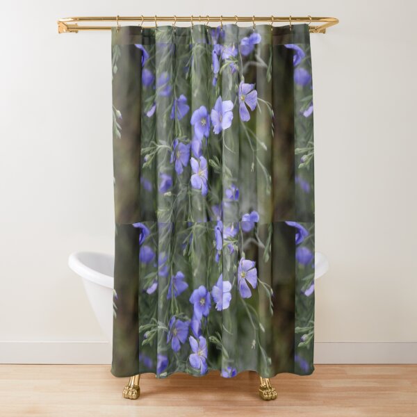 Item preview, Purple linum meadow flower blossom designed and sold by EstelleRossetti.