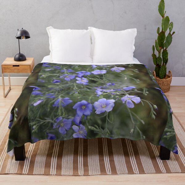 Item preview, Purple linum meadow flower blossom designed and sold by EstelleRossetti.