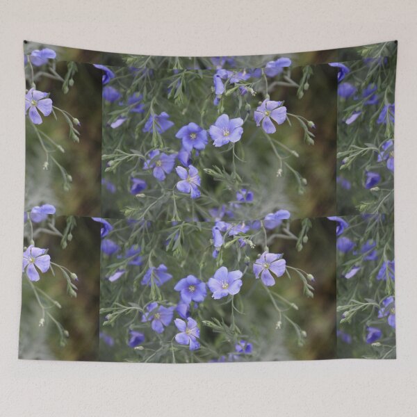 Item preview, Purple linum meadow flower blossom designed and sold by EstelleRossetti.