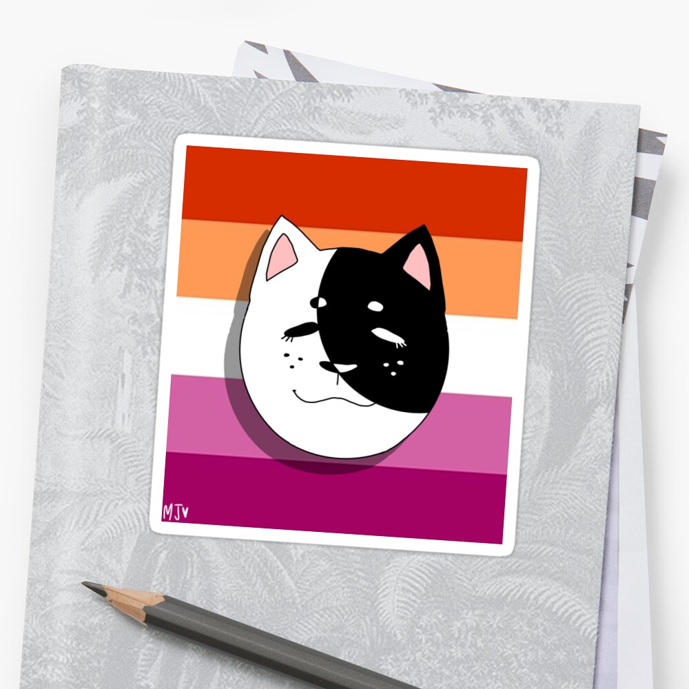 Lgbt Cat Lesbian Sticker By Mjisstrange Redbubble 7898