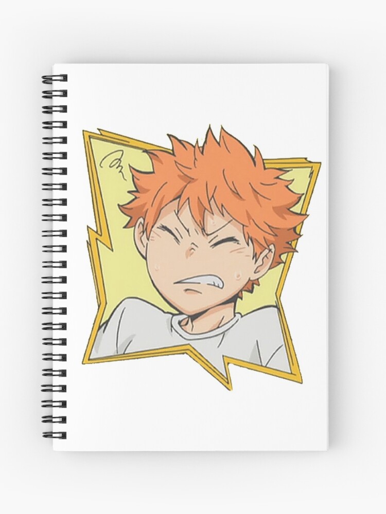 Angry Shoyo Hinata Haikyuu Bubble Sticker Spiral Notebook By Elsogoals Redbubble