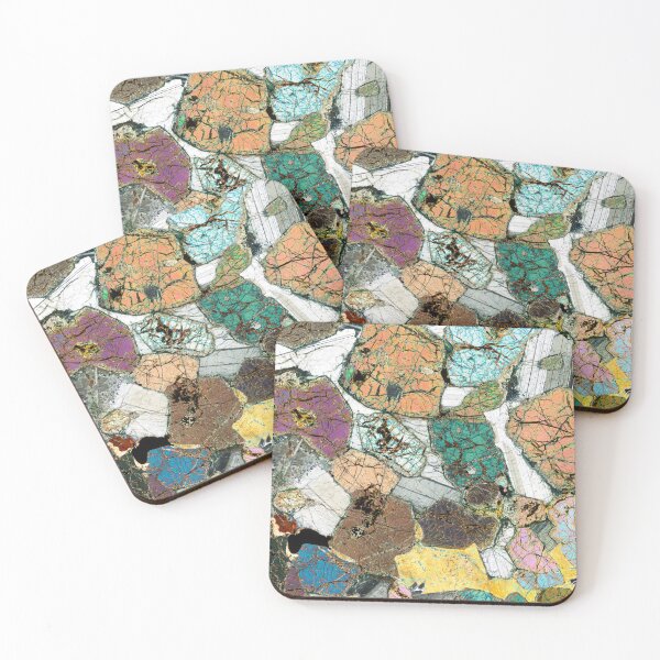 Item preview, Geology gift - Peridotite from Ardnamurchan, Scotland Rock Thin Section Microscope Photo designed and sold by SciArtImages.