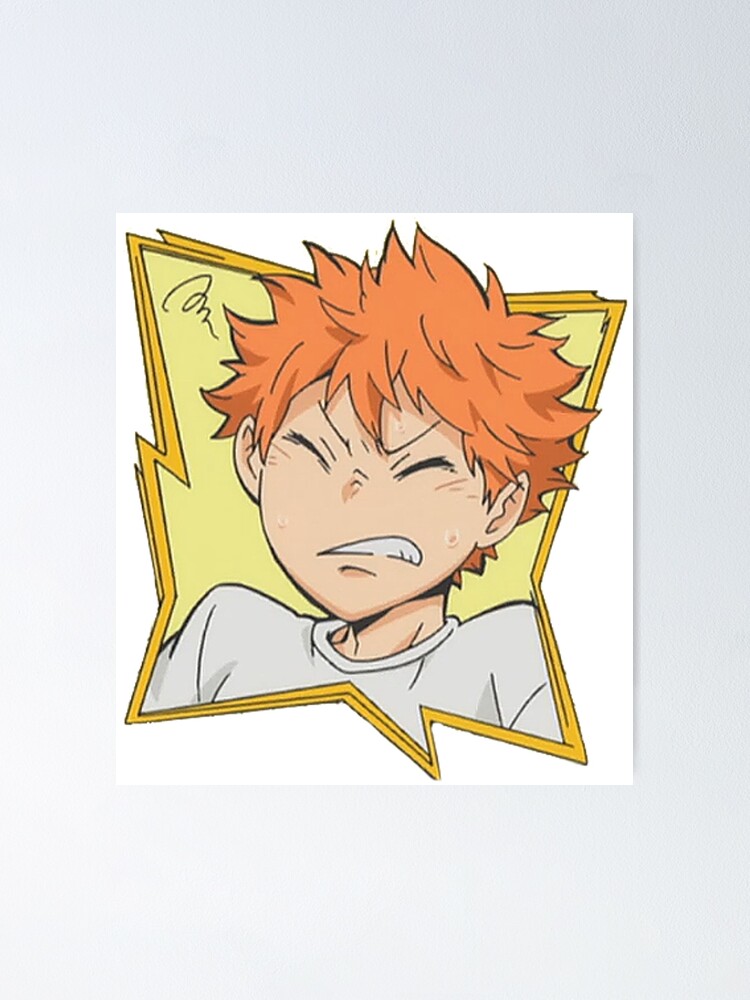 Angry Shoyo Hinata Haikyuu Bubble Sticker Poster By Elsogoals Redbubble