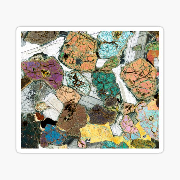 Item preview, Geology gift - Peridotite from Ardnamurchan, Scotland Rock Thin Section Microscope Photo designed and sold by SciArtImages.