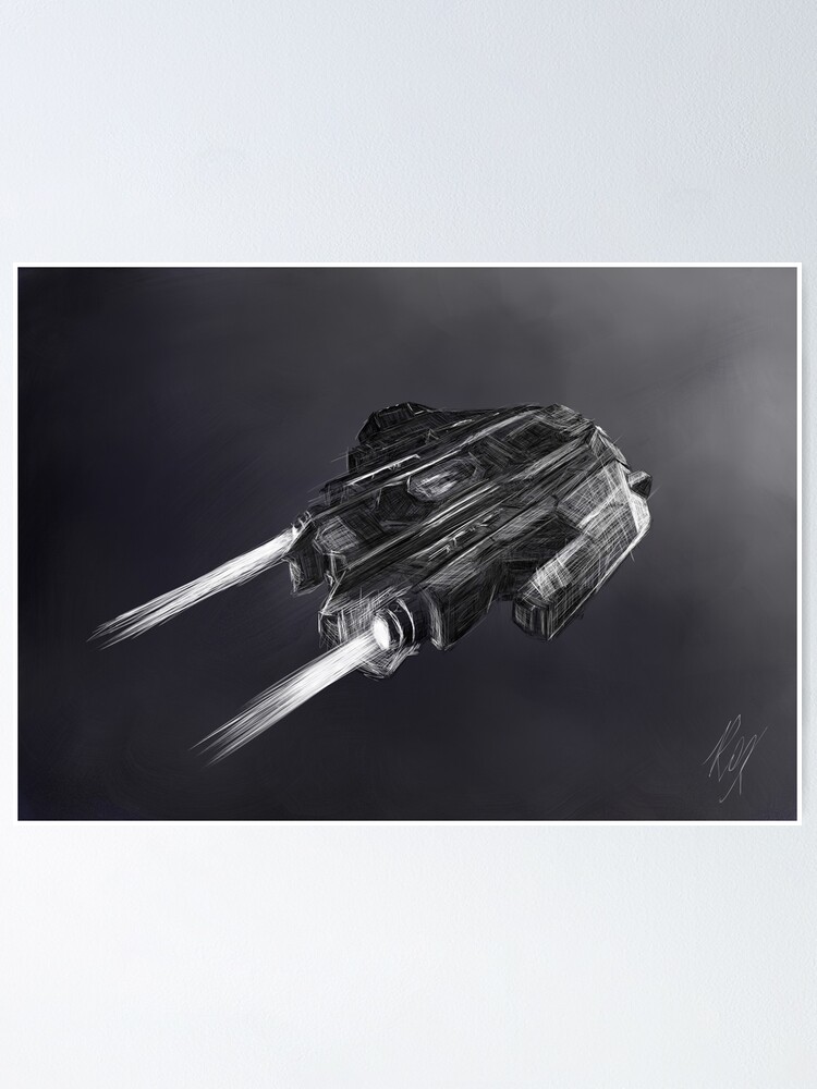 elite-dangerous-type-9-fan-art-poster-by-roxanelapa-redbubble