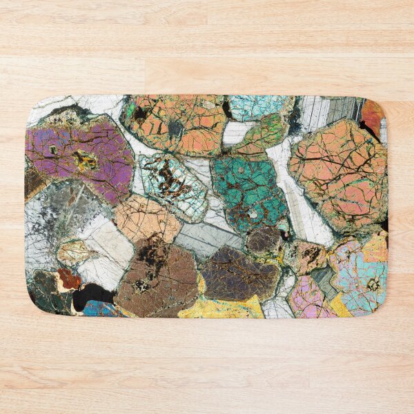 Item preview, Geology gift - Peridotite from Ardnamurchan, Scotland Rock Thin Section Microscope Photo designed and sold by SciArtImages.