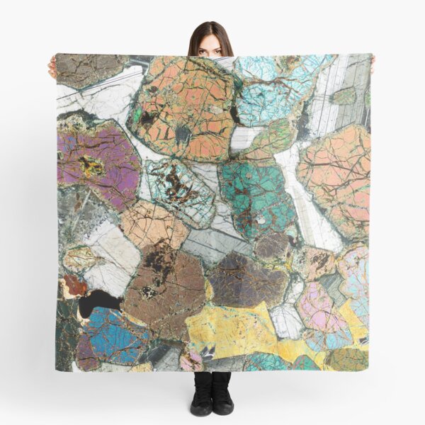 Item preview, Geology gift - Peridotite from Ardnamurchan, Scotland Rock Thin Section Microscope Photo designed and sold by SciArtImages.