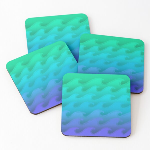 Item preview, Waves blue green designed and sold by Pickle-Lily.