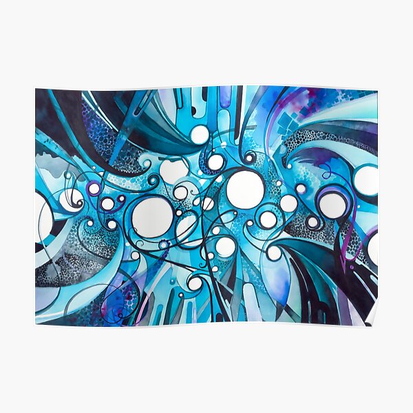 Medium Hadron Collider - Watercolor Painting Poster