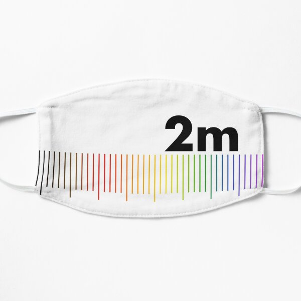 Rainbow 2m Apart Flat Mask