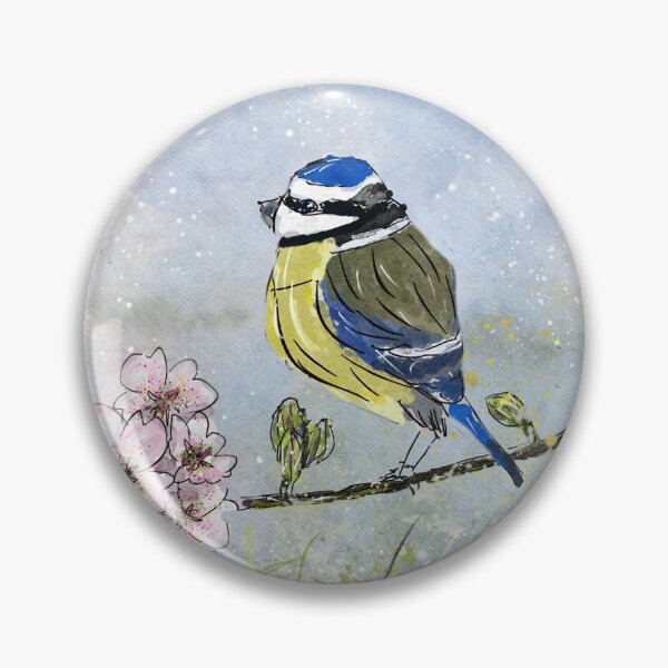 Item preview, Spring Bird on a Branch With Blossom designed and sold by Clare Walker.