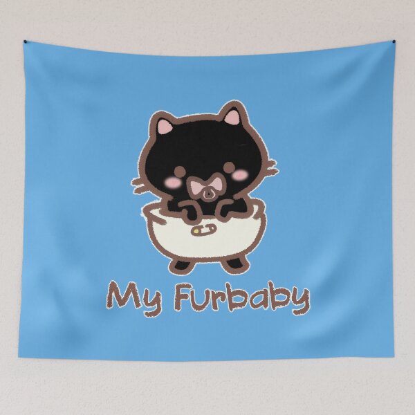 Aperçu de l'œuvre Furbaby en couches - Black Cat Girl créée et vendue par LilFurKids.