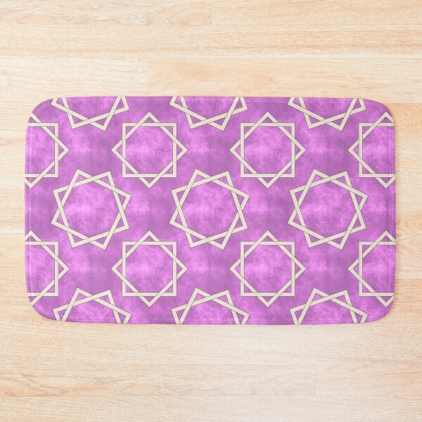 Item preview, Octagrams on Pink Clouds Pattern designed and sold by SolarCross.