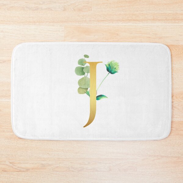 Item preview, Floral Gold Monogram J - Letter Art designed and sold by MysticMagpie.