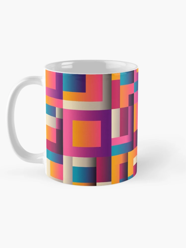 Thumbnail 5 of 6, Coffee Mug, Colorful Geometric Pattern designed and sold by AmandaDesign.