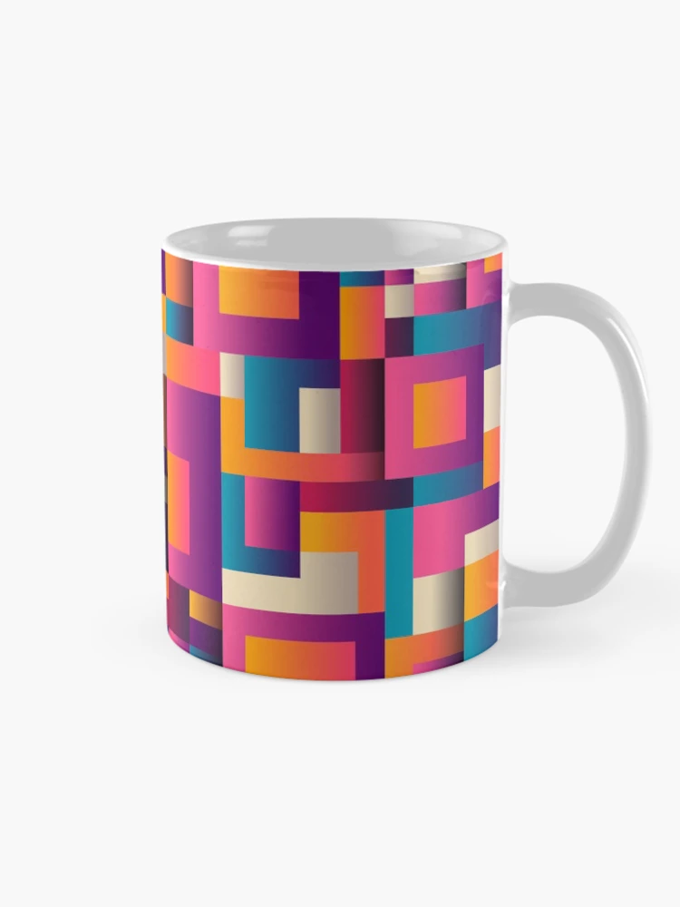 Thumbnail 3 of 6, Coffee Mug, Colorful Geometric Pattern designed and sold by AmandaDesign.