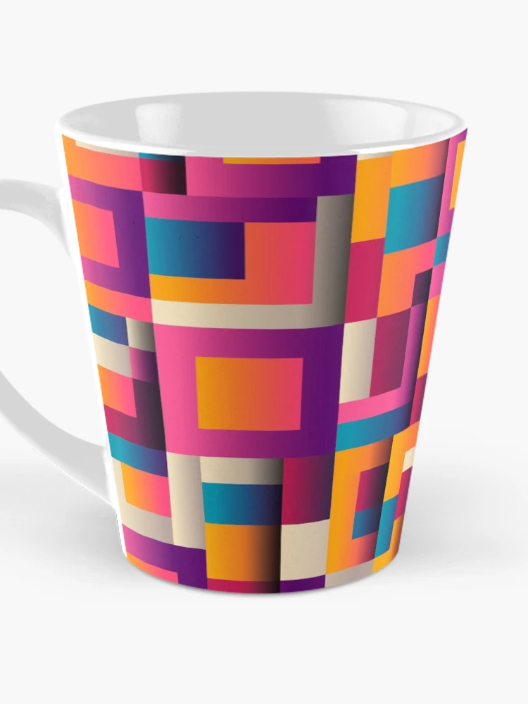 Thumbnail 3 of 4, Coffee Mug, Colorful Geometric Pattern designed and sold by AmandaDesign.