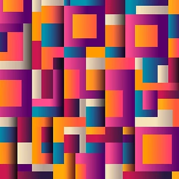 Artwork thumbnail, Colorful Geometric Pattern by AmandaDesign