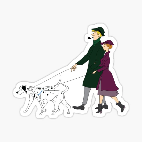 The Pets on a Walk Sticker