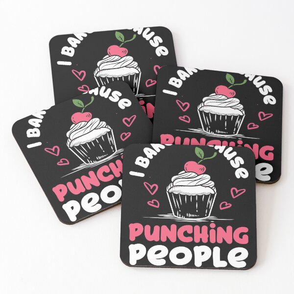 Item preview, I Bake Because I Can't Punch People Gift Design graphic designed and sold by Lisbob.