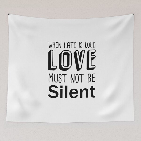 Item preview, When Hate is Loud Love Must Not Be Silent designed and sold by ELmezz.