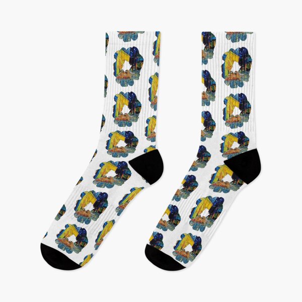 Item preview, Vincent Van Gogh Scrunchie - Cafe Terrace at Night designed and sold by alainakozyart.