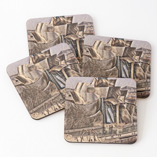 Item preview, Spain Bilbao Guggenheim Museum Illustration Dry Leaf designed and sold by D4li98.